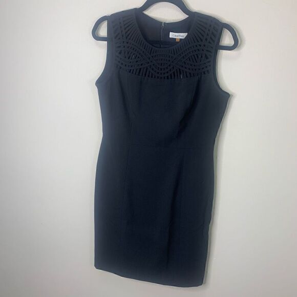 Calvin Klein Cocktail Little Black Dress Size 8 Sleeveless (G1) - Picture 1 of 7